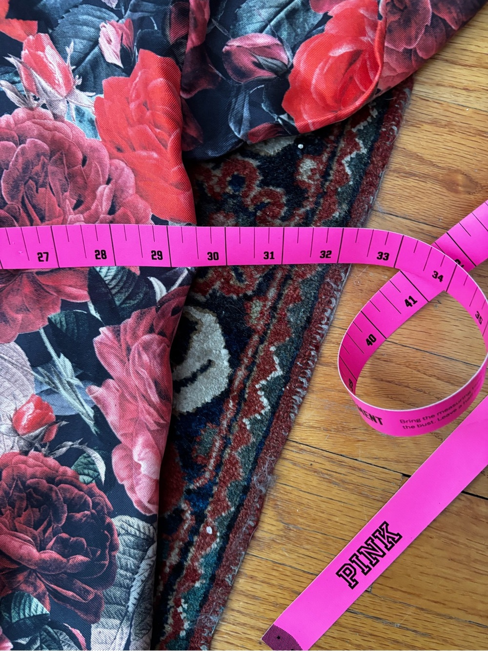 eskandar Black Tunic with Red & Pink Floral Print - Picture 10 of 12